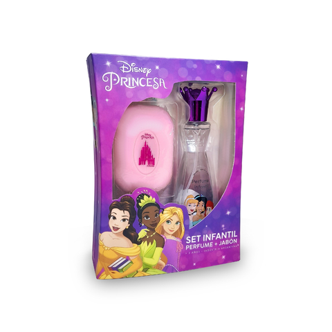 Set perfume y jabon de tocador infantil princesas