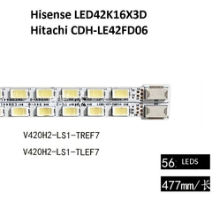 Kit X 2 Tiras Led Hisense Led42k16x3d Hitachi Cdh-le42fd06