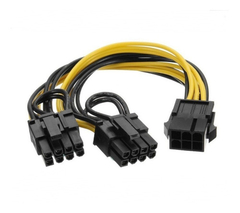 Cable Adaptador Splitter Pcie 6 A 2x 8 Pin (6+2) Minería