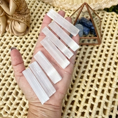 Bastão selenita cristal natural - limpeza proteção - loja online