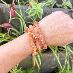 Pulseira cascalho calcita laranja - comprar online