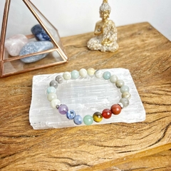 Pulseira 7 chakras com amazonita