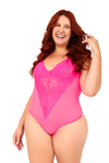 Body Plus Size Rendado Sem Bojo com Aro