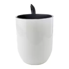 Caneca com Colher, Alca e Interior Preta JKB - comprar online