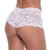 Calcinha Tipo Tanga Caleçon em Renda Floral Branco - Patitex - comprar online