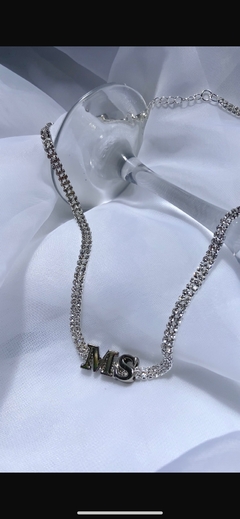 Chocker Initial Shine Silver