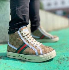 Tenis cano alto gucci outlet