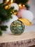 Vela Bola de Natal Esmeralda Artesanal Decorativa