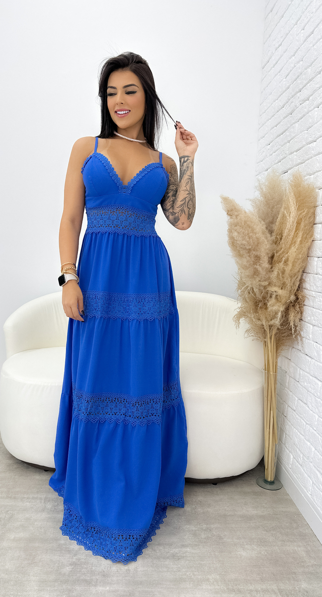 Vestido com renda na cintura sales