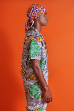 Macacão Ogó curto de tecido africano - comprar online