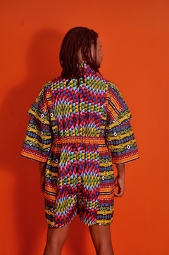 Macaquinho em patchwork de tecido africano - comprar online