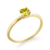 #FLASH - Anel Solitário Primavera Amarelo | Prata 950 folheado a ouro 18K