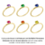 #FLASH - Par de alianças Baby Shine Colors | Prata 950 folheadas a ouro 18K - loja online