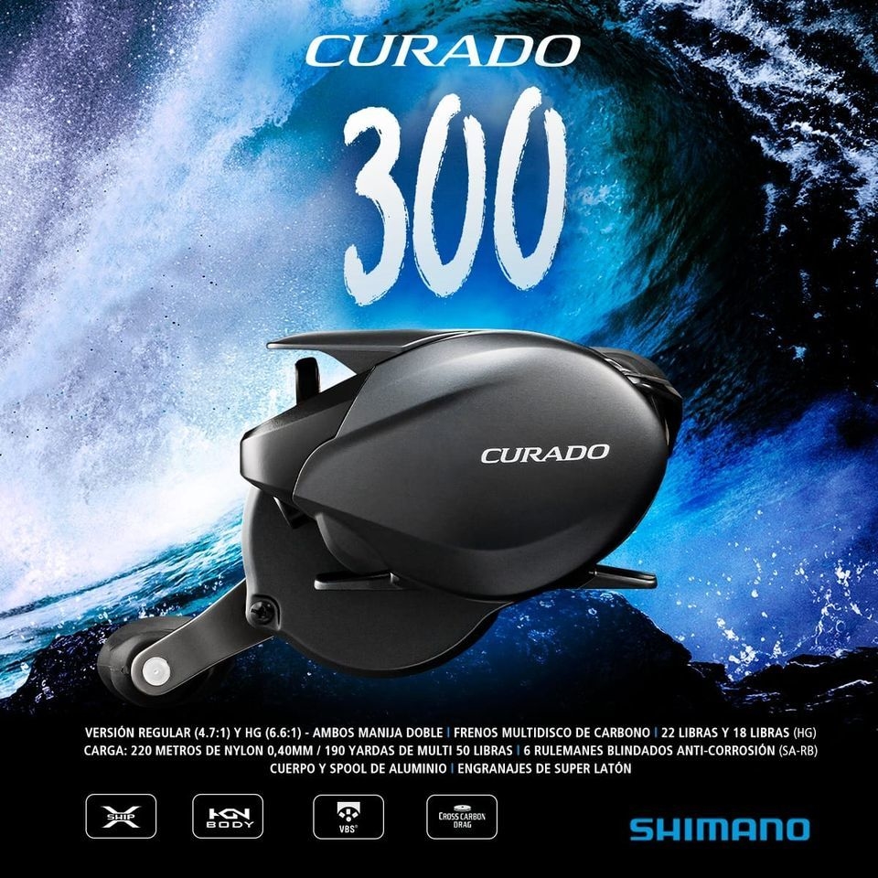 SHIMANO CURADO 300 y 301 HG - Comprar en LITORAL PESCA