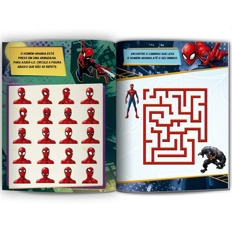 Livro Infantil 50 páginas para colorir - Homem-Aranha