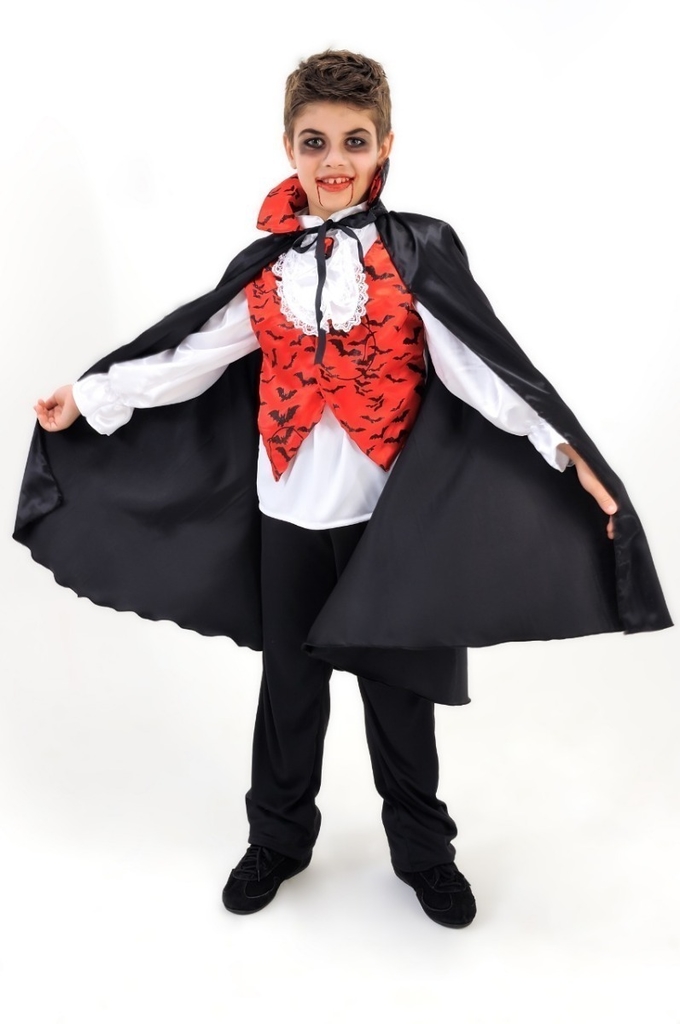 Fantasia infantil halloween vampiro Dracula luxo com capa