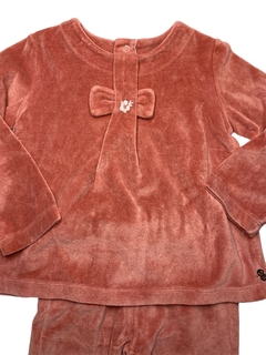 Conjunto rose Bebê Malha Plush Com laço Paola da Vinci - comprar online