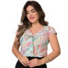 Blusa Amanda em Crepe GGT - Detalhes nas Mangas mais Feminilidade