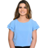 Blusa Flavia com Babados e Detalhe nas Costas – Elegância e Charme