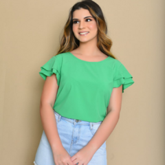 Blusa Flavia com Babados e Detalhe nas Costas – Elegância e Charme - Ana Donato - Boutique | Moda Feminina