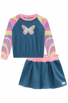 Conjunto Borboleta Neon Kukiê