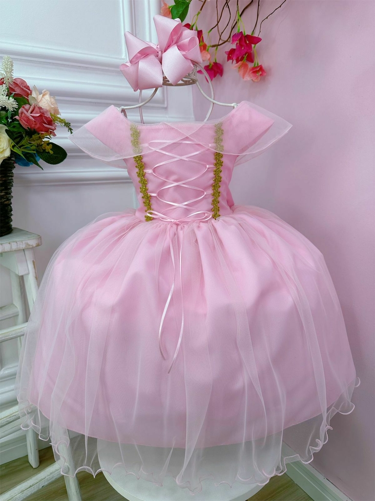 Vestido Infantil Princesa Aurora