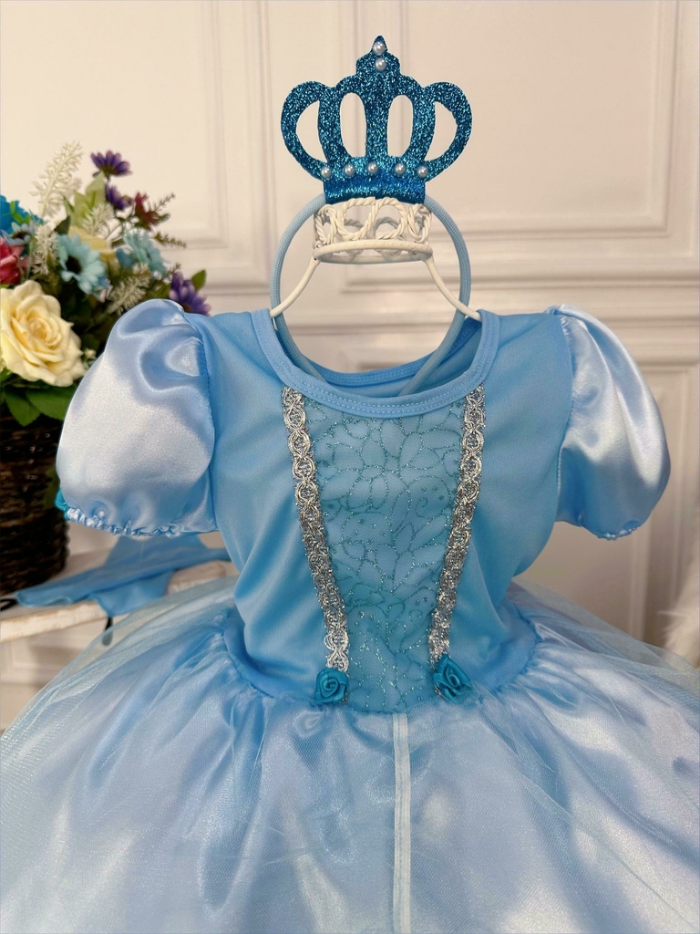 Vestido Princesa Sofia Com Luvas E Tiara Frete Gratis