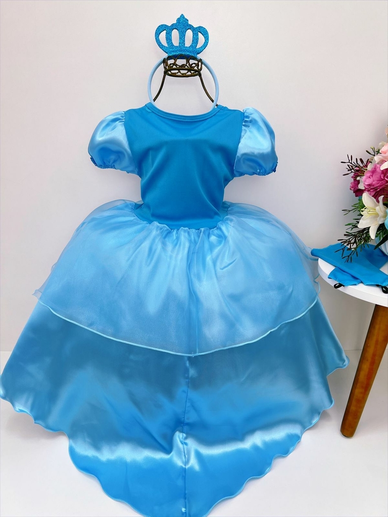 Vestido Cinderela fantasias moda infantil temáticos