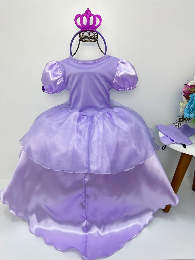 Vestido Infantil Temático Princesa Sofia Roupa/Fantasia