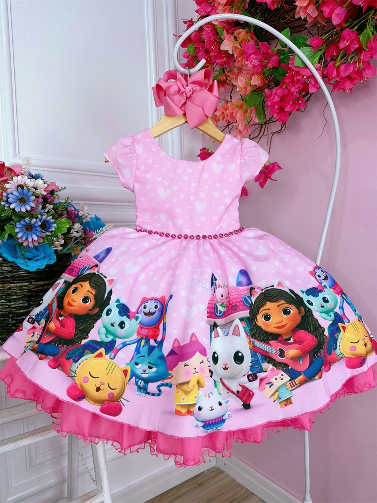 Body Fantasia Barbie Luxo Roupa Infantil Barbie Menina Rosa