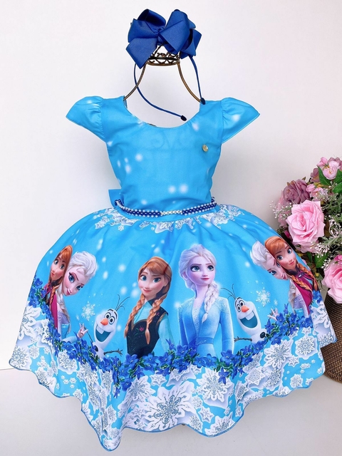 Vestido Tematico Frozen(n acompanha laco) - DG Baby Kids - Artigos e roupas  infantis