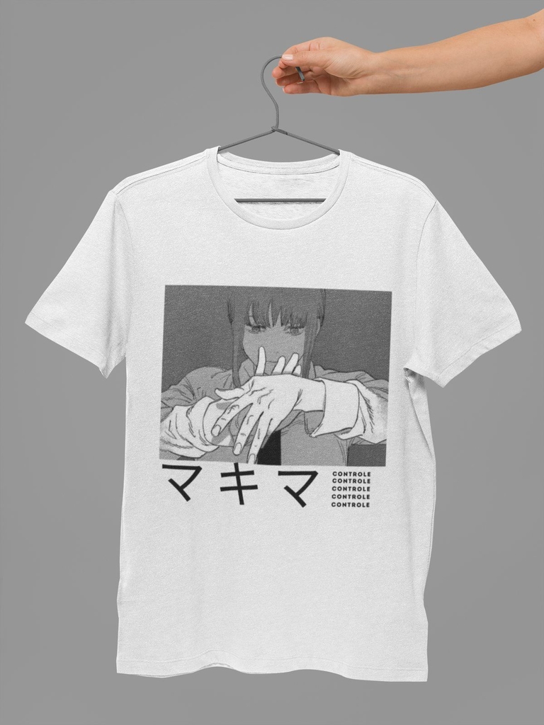 Camiseta masculina motosserra homem pochita camiseta casual anime manga  curta camisetas Makima estampa camiseta manga, , XXG com o Melhor Preço é  no Zoom