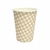 Vaso desechable Vichy Nude con diseño de cuadros en tonos beige.