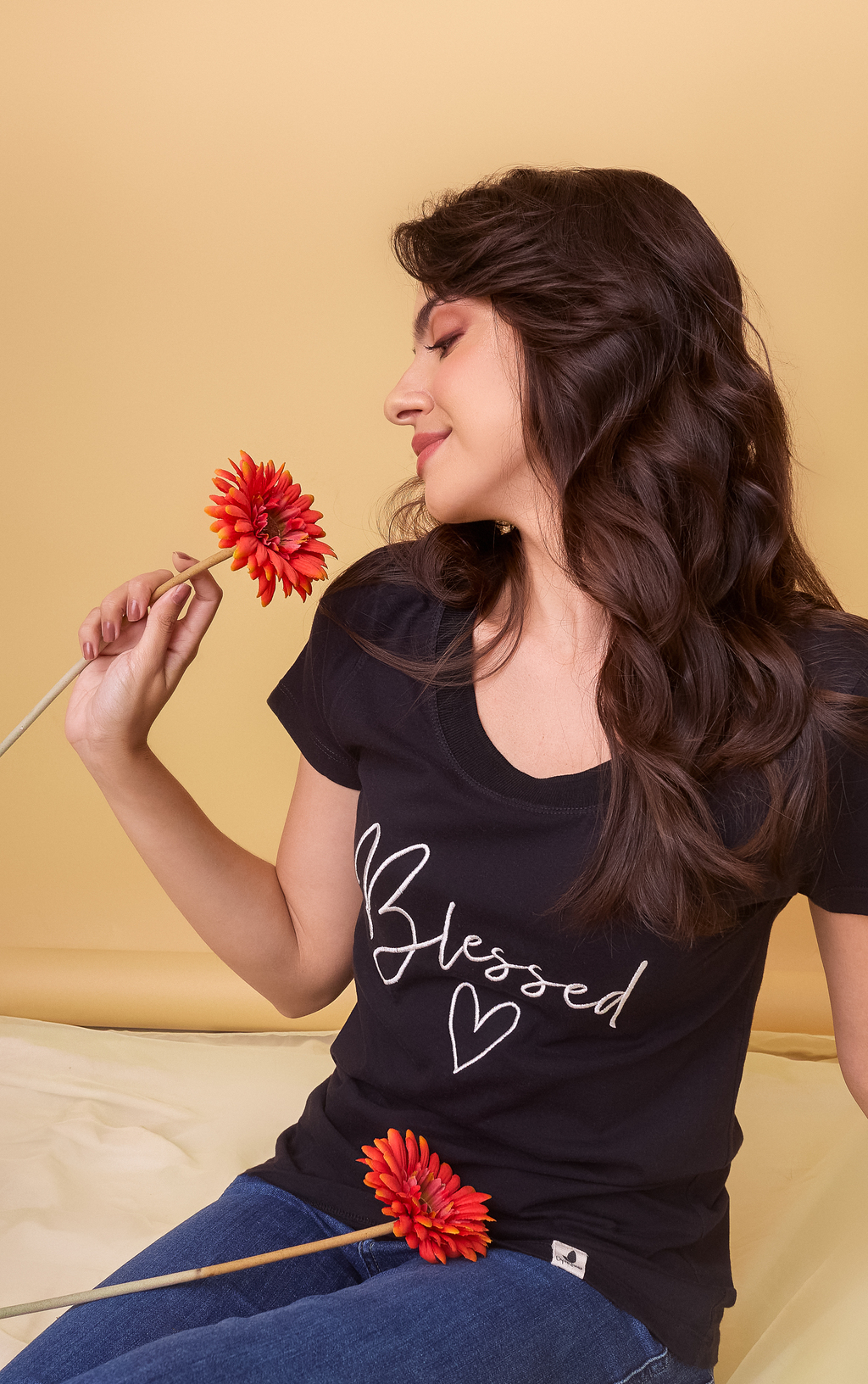 Camiseta Blessed Preta Comprar em Capim Lim o