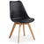 Silla Tulip Negra - Base Madera