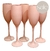 Set x 5 Copas de Champagne Rosa (Mate)