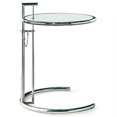 Mesa Auxiliar Eileen Grey (Vidrio / Cromada)