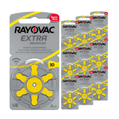 Baterias para Aparelho Auditivo RAYOVAC 10 - 60 Und