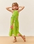 Vestido Flores Infantil Verde Neon - comprar online