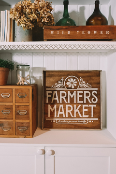 Placa Farmers Market - comprar online