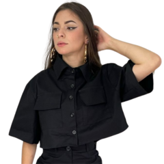 Cropped Work Preto - comprar online