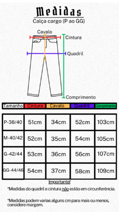 Calça cargo preta na internet