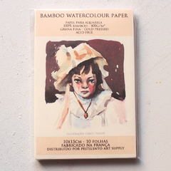 Bamboo Watercolour Paper 10 x 15 - tamanho postal - 100% bamboo