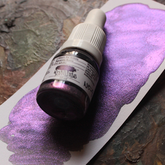 Aquarela fluida na cor 8 (violeta escuro metalizado) edição comemorativa de aniversário da Pestilento - tinta de linha profissional - Pestilento Art