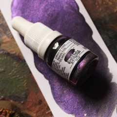 Aquarela fluida na cor 8 (violeta escuro metalizado) edição comemorativa de aniversário da Pestilento - tinta de linha profissional na internet
