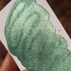 Aquarela fluida na cor Alecrim (verde escuro metalizado) - tinta de linha profissional na internet