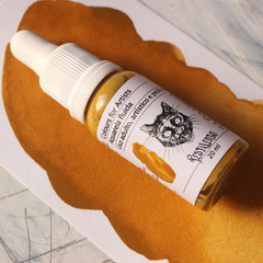 Aquarela fluida na cor Caramelo (ocre amarelo) - tinta de linha profissional - comprar online