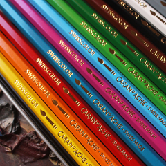 Lápis de cor aquarelavél Swisscolor Caran D'ache - lata com 12 lápis na internet