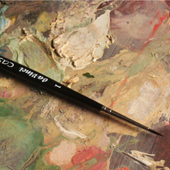 Pincel profissional para aquarela redondo número 1 da Vinci, cerdas sintéticas - linha Casaneo (série 5598)