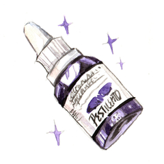 Aquarela fluida na cor 8 (violeta escuro metalizado) edição comemorativa de aniversário da Pestilento - tinta de linha profissional - comprar online